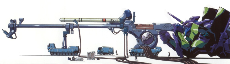 weapon, machinery, airplane, protection, safety, panoramic, flying, effort, warning sign, sniper rifle, EVA Unit 01, gun, sign, 4K, transportation, aggression