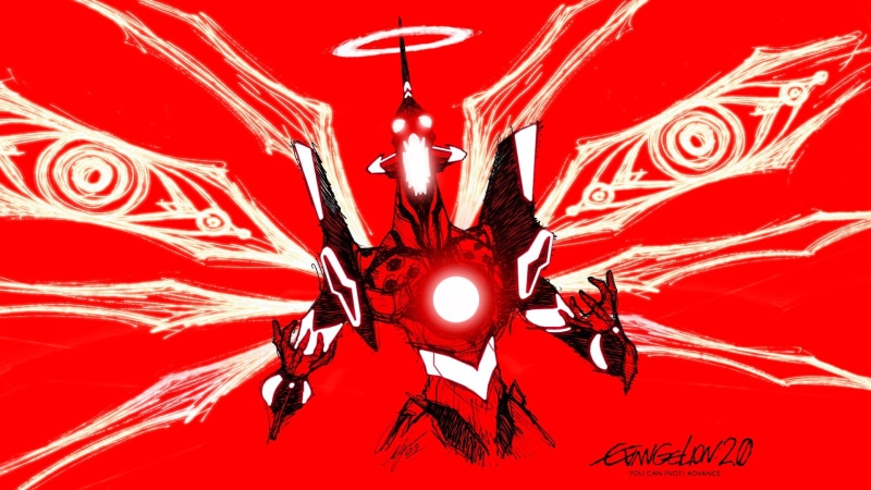 red, 1080P, Neon Genesis Evangelion, character, EVA Unit 01, anime, white, illustration