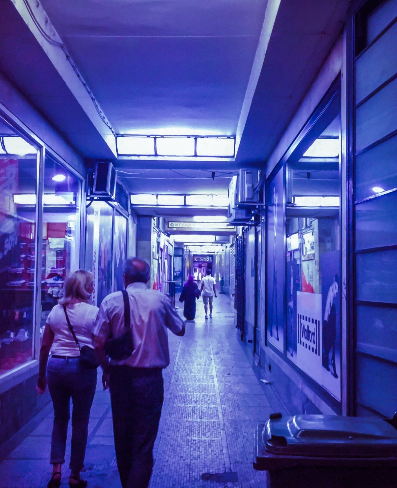 real people, neon, walking, transportation, women, vaporwave, vaporart, leisure activity, 2K, people, architecture, lifestyles, croatia, group of people