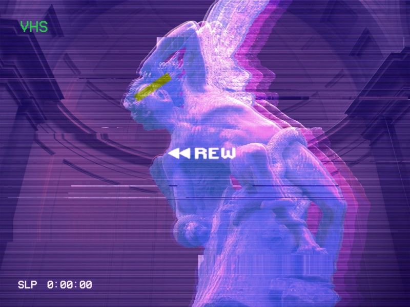 Europe, glitch art, 1080P, statue, vaporwave, fashwave