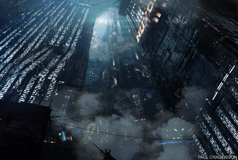 skyscraper, building, cityscape, reflection, high, night, aerial view, architecture, Blade Runner 2049, movies, nature, science fiction, transportation