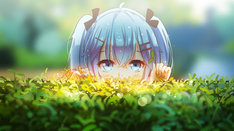autumn, grass, growth, sunlight, forest, art and craft, 1080P, representation, land, blue, fragility, anime, haired, horror, computer Graphic, hedges