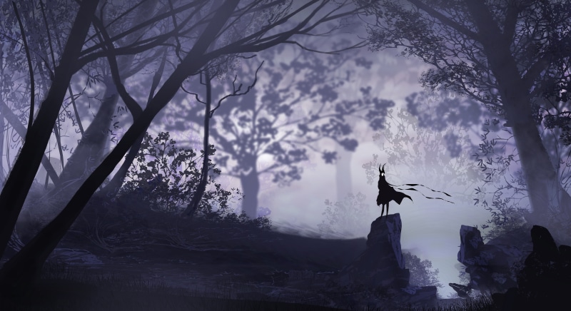 forest, vector, dark, 5K