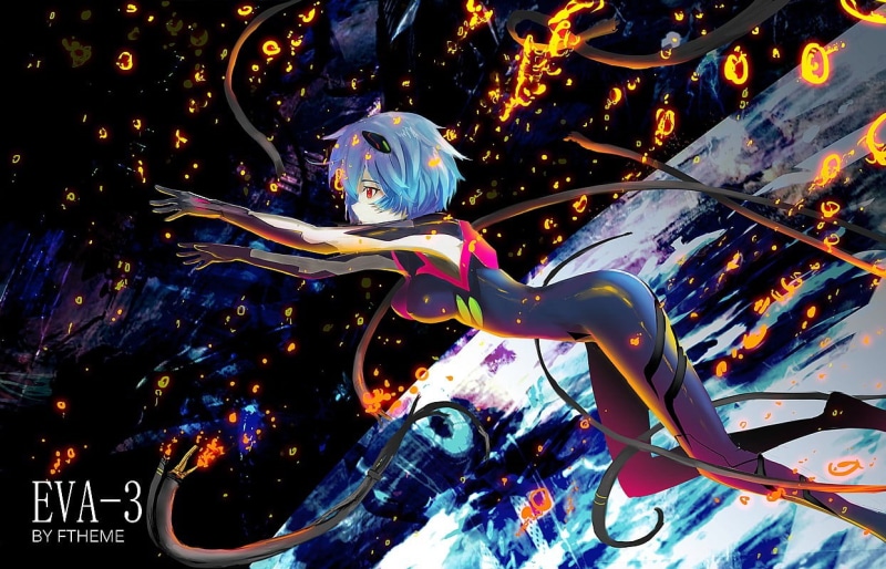 Neon Genesis Evangelion, Ayanami Rei, creativity, close-up, indoors, no people, abstract, design, craft, multi colored, nature, pattern, water, full frame