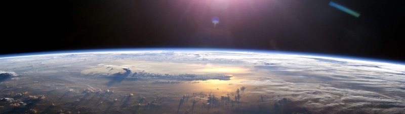 night, no People, landscape, atmosphere, backgrounds, lens flare, multiple display, space, horizon, airplane, planet - Space, cloud - Sky, planet, stratosphere