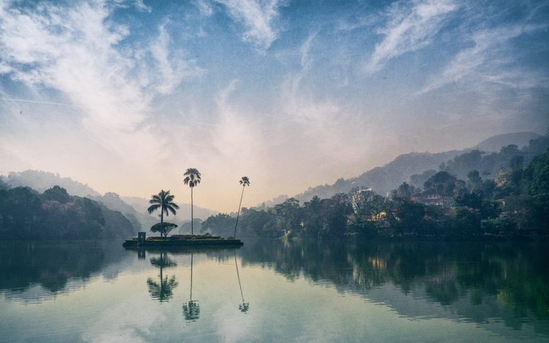 day, 720P, Sri Lanka, island, plant, water, hills, village, reflection, tranquility, nature, atmosphere, sky, landscape, green, tranquil scene, sunset