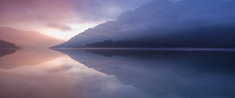reflection, mountains, nature, scenics - nature, 2K, sky, tranquil scene, environment, twilight, mountain, cloud - sky, body, non-urban scene, mountain range