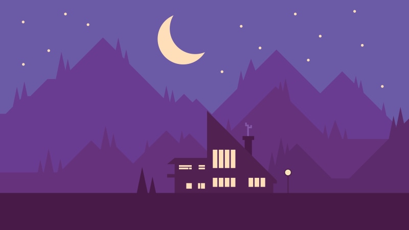 Moon, digital, building, nature, modern, silhouette, no people, illuminated, city, astronomy, 4K, shape, sky, minimalism, outdoors, residential district