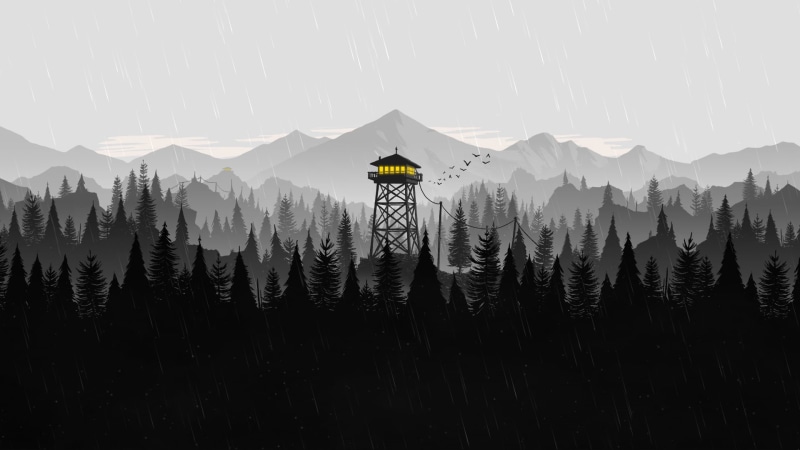 1080P, Firewatch, simple, minimalism, video game art