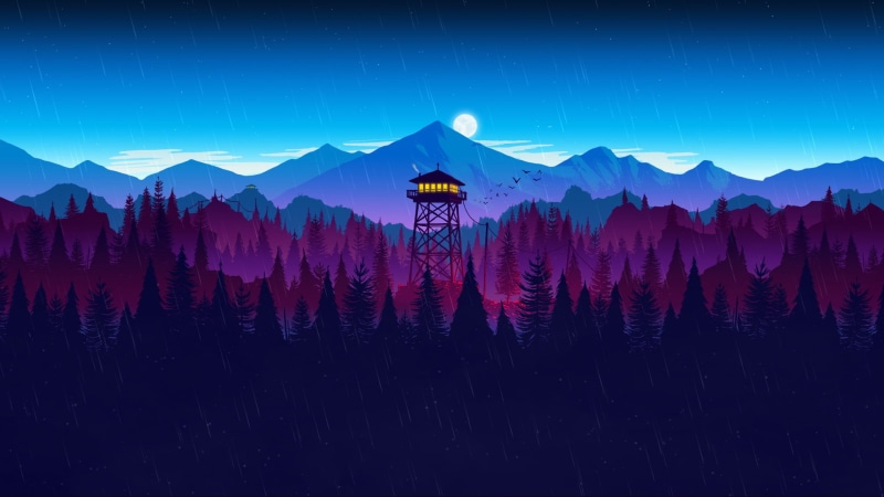 minimalism, simple, Firewatch, video game art, 1080P