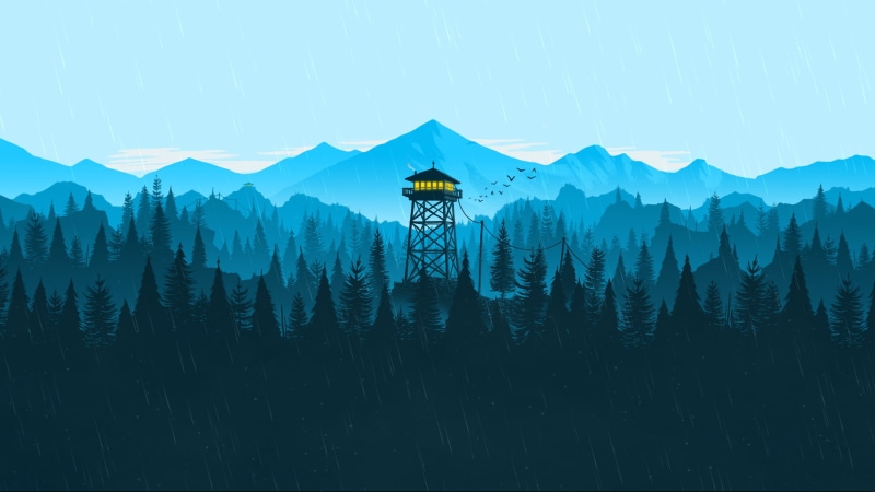 simple, Firewatch, 1080P, minimalism, video game art