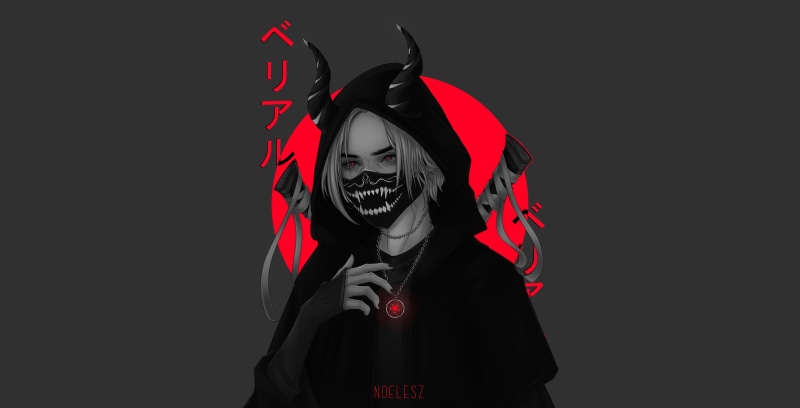 mask, 4K, anime girls, anime, simple background