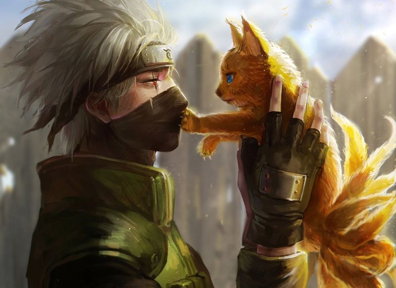 vertebrate, day, blond hair, humor, hair, fun, cute, animal, happiness, lifestyles, Naruto Shippuuden, one Person, fox, cheerful, smiling, anime, 1080P