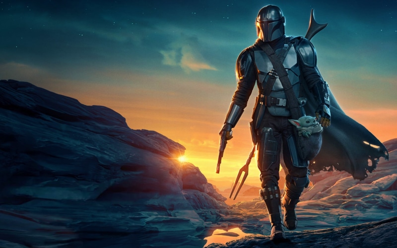 fantasy art, Star Wars, The Mandalorian, 2K, Baby Yoda