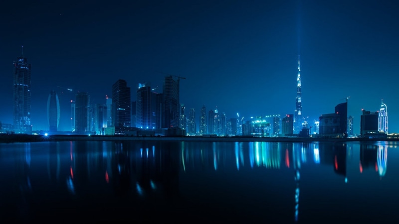 light - Natural Phenomenon, pudong, river, illuminated, tower, huangpu River, skyline, building, landscape, famous Place, the Bund, built Structure, Dubai