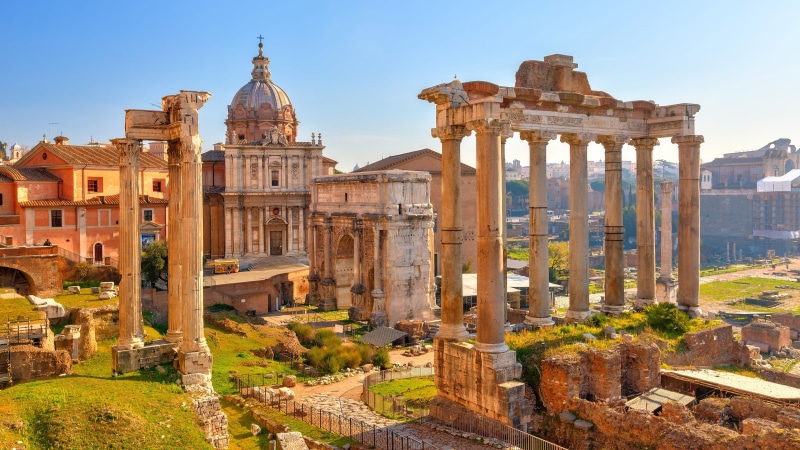 ancient rome, landmark, italy, archaeological site, ancient history, 4K, unesco world heritage site, column, historical, tourist attraction, ruins, roman forum