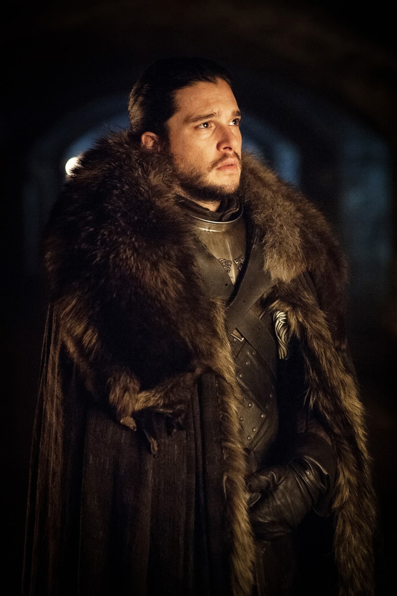 dark, Kit Harington, winter, looking, warm clothing, elegance, cold temperature, Game of Thrones, hairstyle, coat, 1080P, one person, jon, fashion, TV