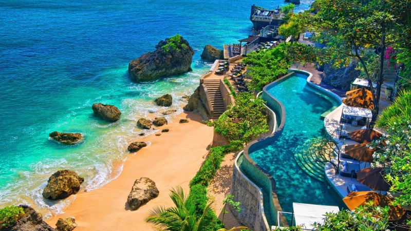 tropical, mountain, sand, palm, beauty in nature, no people, resort, tranquil, travel destinations, coastline, scenic, paradise, turquoise, sea, land, horizon