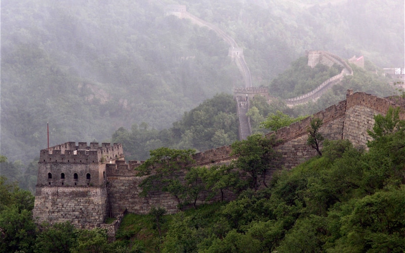 ruined, plant, built structure, ancient, land, fog, old ruin, nature, mountain, 2K, outdoors, wall, building exterior, travel, history, growth, old, ancient civilization