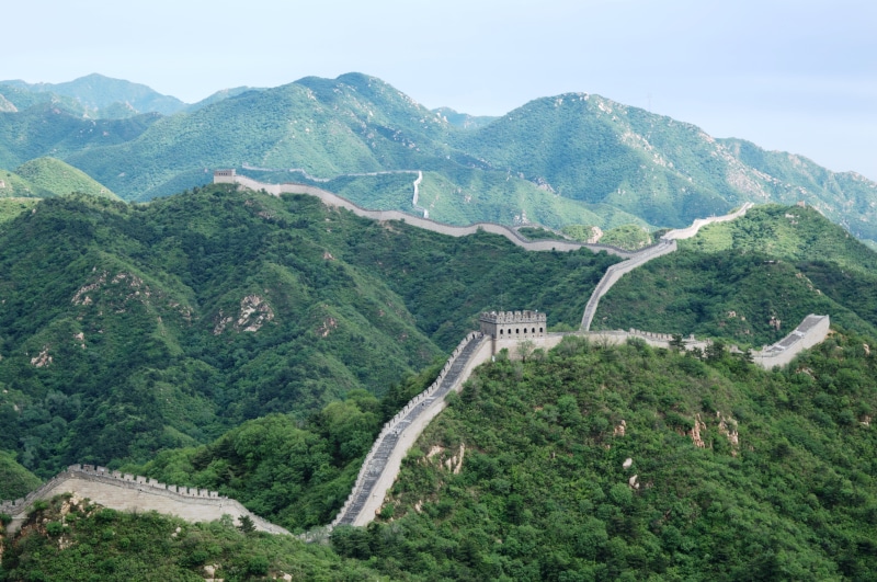 non-urban scene, environment, mountain range, mountain, scenics - nature, architecture, beauty in nature, wall, forest, tree, agriculture, badaling, outdoors