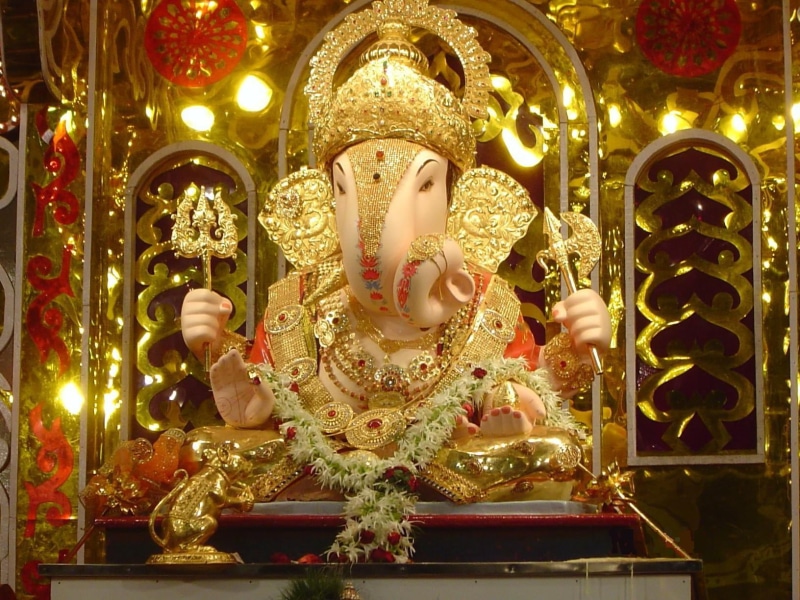 vinayaka, spirituality, human representation, no people, 720P, idol, indoors, ornate, decoration, ganesha, carousel, illuminated, night, lord, arts culture and entertainment