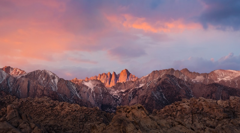 rock, mountain peak, macos, white, brown, environment, mountain range, cloud - sky, landscape, Computers, Mac, sky, beauty in nature, sandstone, apple