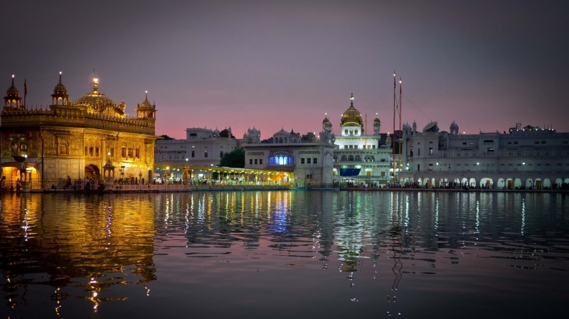 night, nature, government, outdoors, golden Temple, building Exterior, 1080P, twilight, dome, evening, blue, mosque, golden, amritsar, urban Scene, amristar