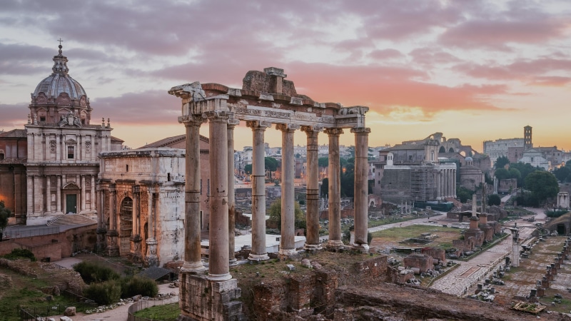 italy, ruins, capitoline hill, ancient rome, europe, historic site, sky, tourist attraction, building, forum romanum, history, 4K, roman forum, urban area