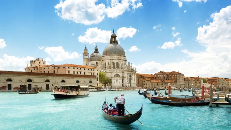 town, historic, culture, lake, history, tower, outdoors, day, transportation, sky, bridge, city, nature, church, 1080P, venice, place of worship, cityscape