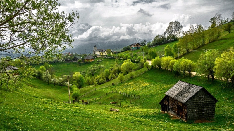 environment, horizon, agriculture, nature, mountain, forest, mountains, scene, sun, summer, countryside, cloud, spring, river, outdoor, rural, travel, clouds