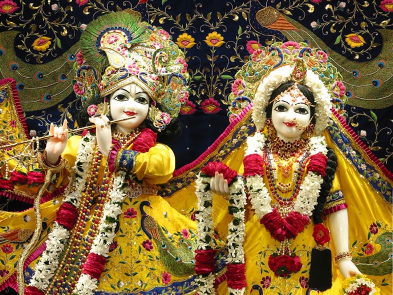 krishna, radha, figurines, shri, two, indoors, celebration, human representation, male likeness, spirituality, female likeness, art and craft, representation