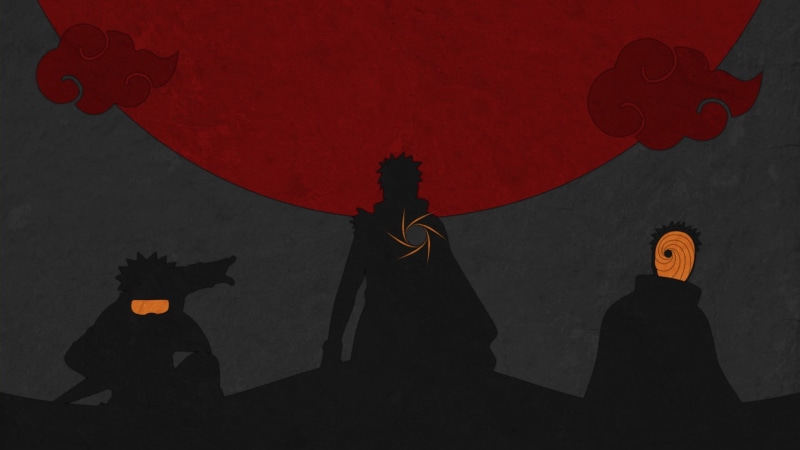 1080P, night, tobi, plant, spirituality, Naruto Shippuuden, religion, women, silhouette, nature, celebration, men, anime, togetherness, naruto, human limb