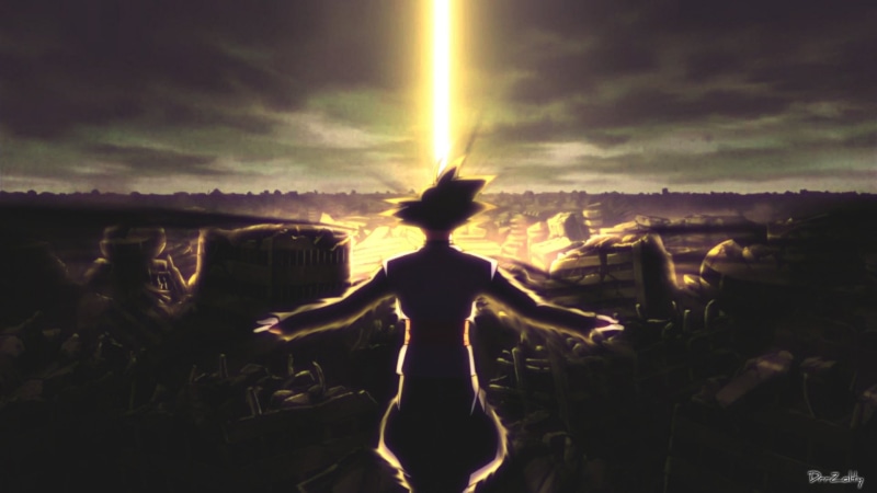 Black (Dragon Ball), Dragon Ball Super, sky, statue, night, men, sun, nature, dusk, spirituality, concepts And Ideas, tranquil Scene, black