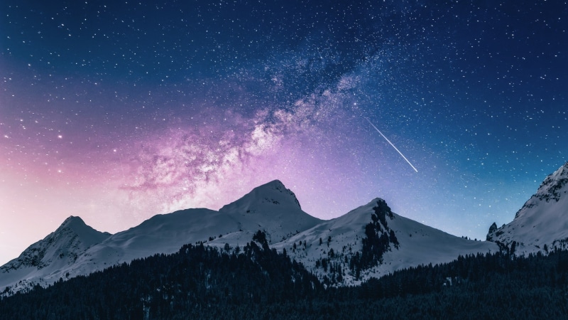 mountains, nature, Milky Way, landscape, sky, 1080P, stars