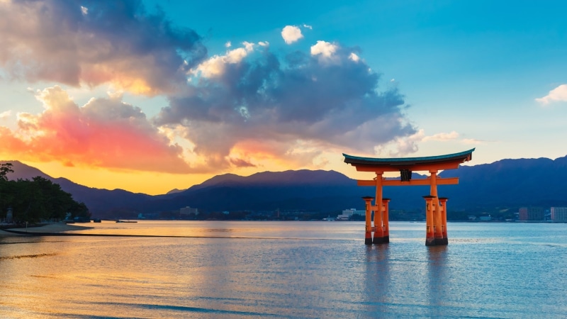Itsukushima Gate, Torii, 1080P, Japan, Religious