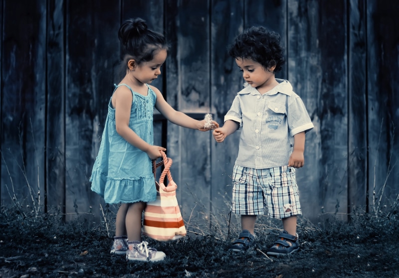 4K, wood, wear, street, two people, boy, childhood, outdoors, grass, near, innocence, males, friends, dress, fun, positive emotion, girls, wooden, women