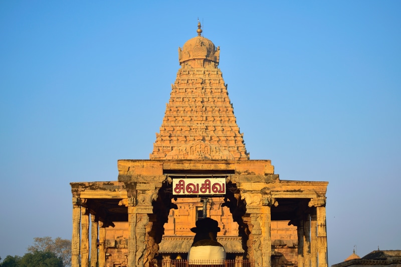 day, travel destinations, the past, clear sky, tower, tamil, tourism, beautiful, no people, thanjavur, outdoors, sky, 5K, india, building, architecture