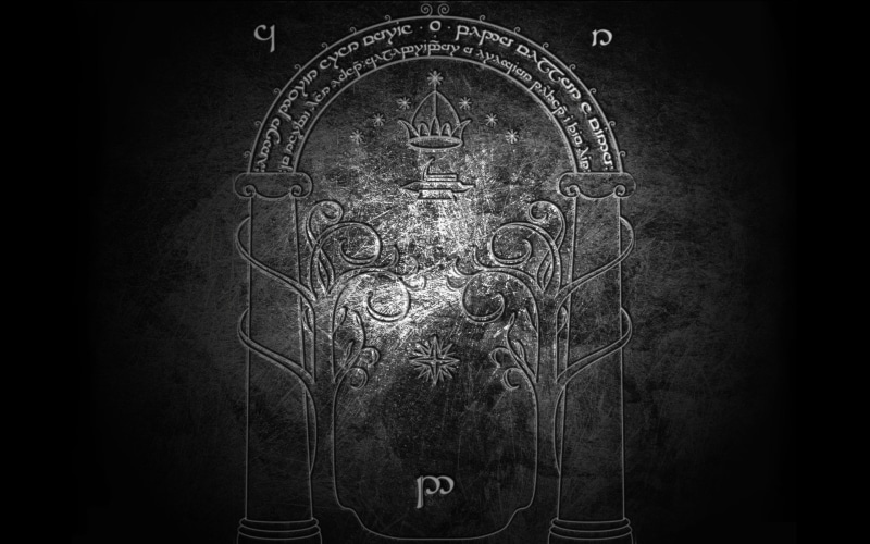 art, lord, hd, jrr, 1080P, mines, moria, The Lord of the Rings, grey, tolkien, rings, background, minimalistic, x, gates