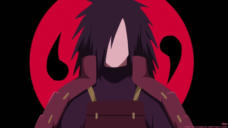 Naruto, Uchiha Clan, Minimalist, Madara Uchiha, Boy, Anime, 1080P