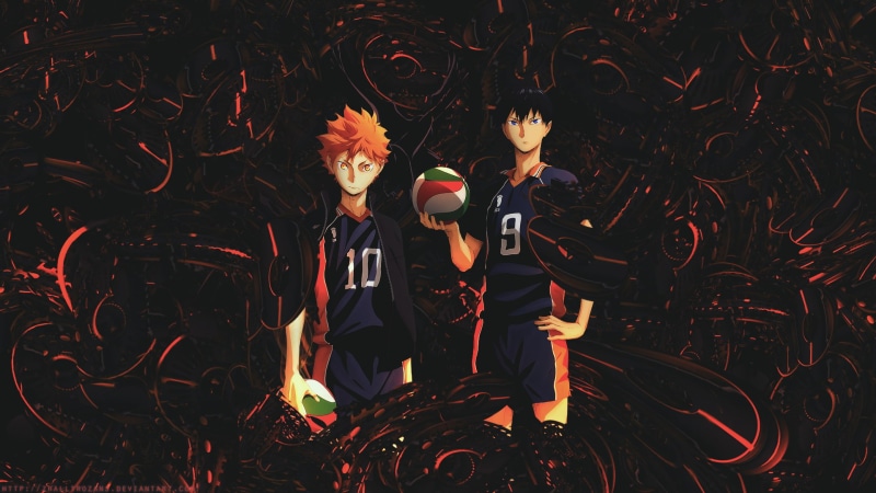 1080P, Hinata Shouyou, Kageyama Tobio, anime boys, Haikyuu!!