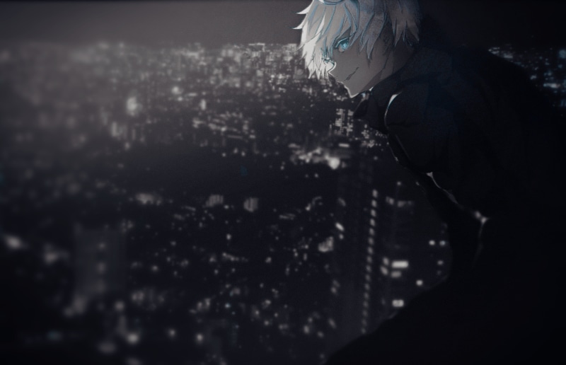Satoru Gojo, 4K, Jujutsu Kaisen, anime boys, anime