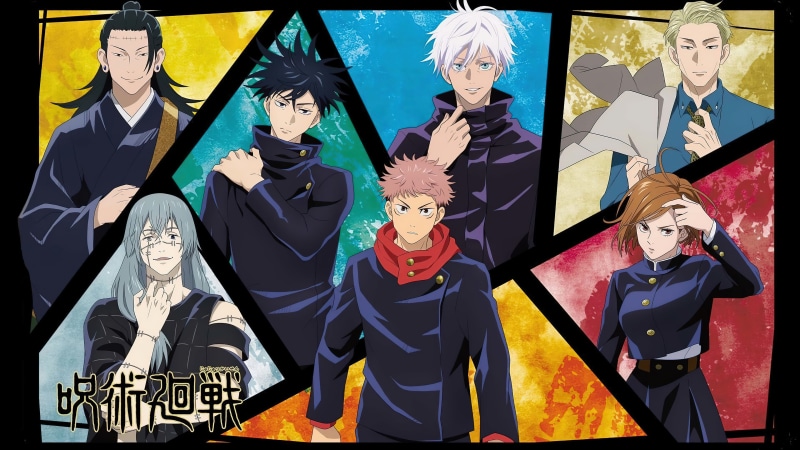 Megumi Fushiguro, Jujutsu Kaisen, anime, Satoru Gojo, Nanami, Sakuna, 4K, anime boys, Yuji Itadori