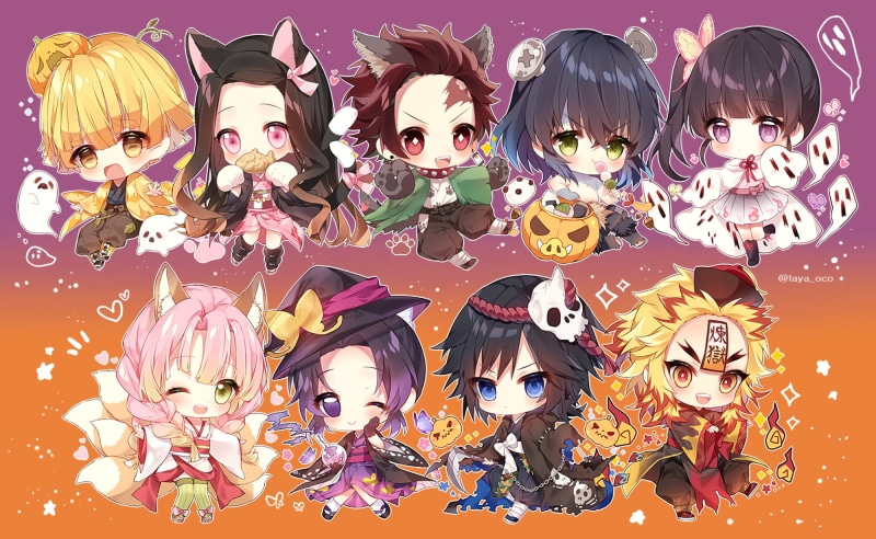 Giyuu Tomioka, Inosuke Hashibira, Nezuko Kamado, Kanao Tsuyuri, Tanjirou Kamado, Demon Slayer: Kimetsu no Yaiba, Shinobu Kochou, Kyojuro Rengoku, 1080P