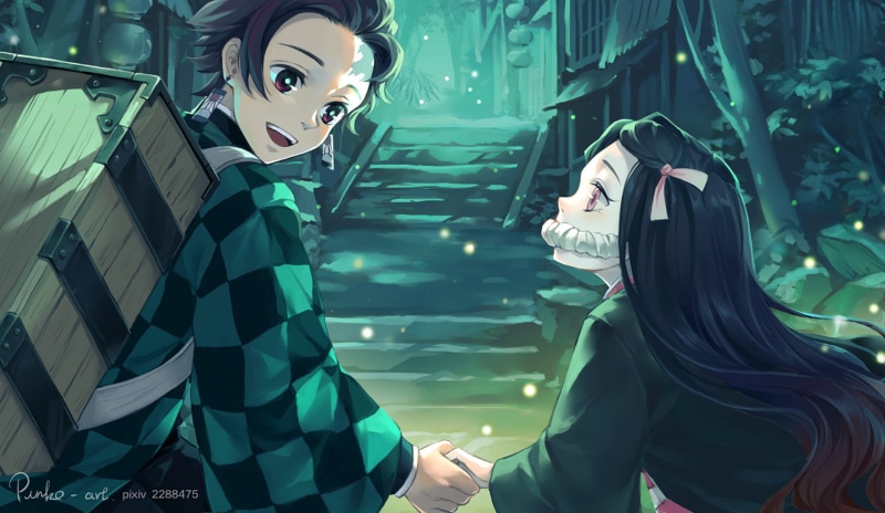 Demon Slayer: Kimetsu no Yaiba, Anime, 1080P, Tanjirou Kamado, Nezuko Kamado