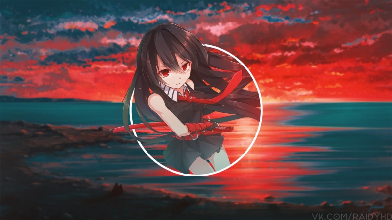 women, shape, geometric shape, Akame ga Kill!, leisure activity, Akame, outdoors, motion, circle, anime, hairstyle, reflection, standing, picture-in-picture