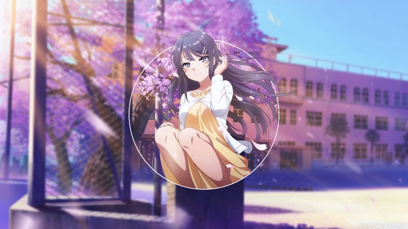 Seishun Buta Yarou wa Bunny Girl Senpai no Yume o Minai, anime girls, Seishun Buta Yarō wa Bunny Girl-senpai no Yume wo Minai, picture-in-picture, 4K