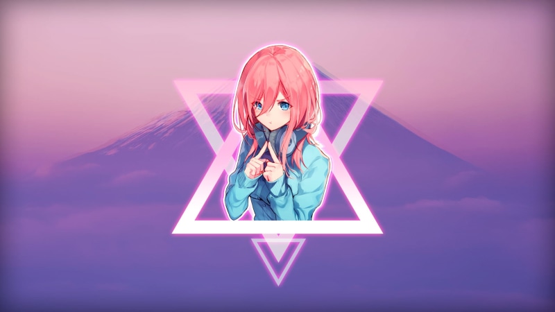 anime, 1080P, 5-toubun no Hanayome, Nakano Miku, anime girls, picture-in-picture