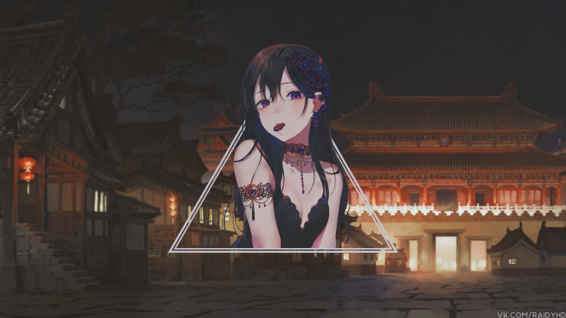 anime girls, 4K, anime, picture-in-picture