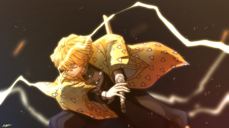 Anime, Zenitsu Agatsuma, 1080P, Demon Slayer: Kimetsu no Yaiba