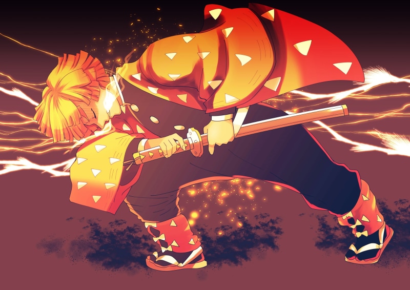 Demon Slayer: Kimetsu no Yaiba, Zenitsu Agatsuma, Anime, 2K